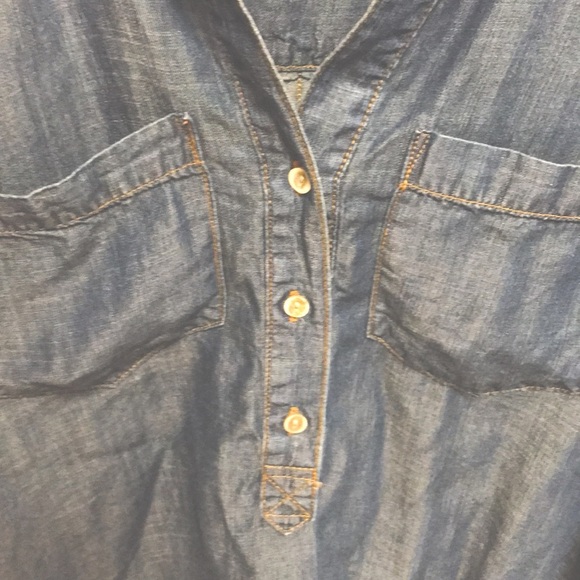 Side Stitch Regular Button Front Tunic - Picture 6 of 7